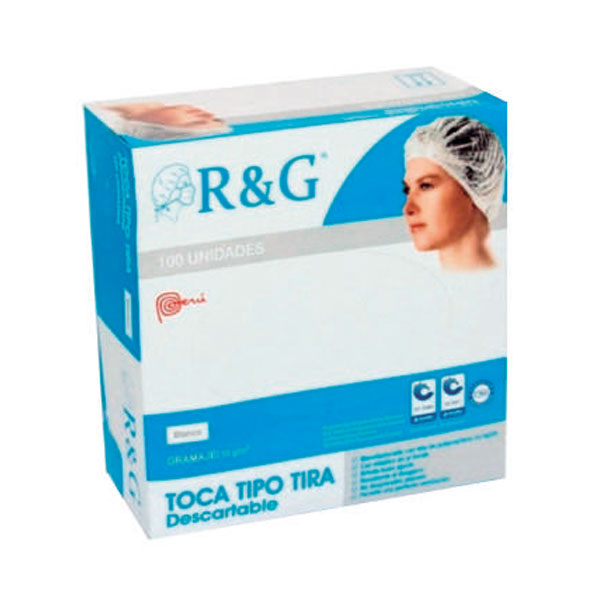 Toca Tipo Tira Blanco descartable